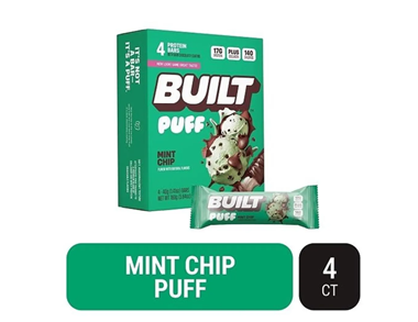 slide 1 of 1, B2B Brothers Puff Mint Chip Protein Bars 4 - 1.41 oz Bars, 4 ct
