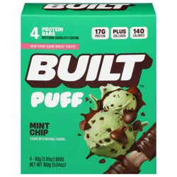 B2B Brothers Puff Mint Chip Protein Bars - 4 x 1.41 oz Bars