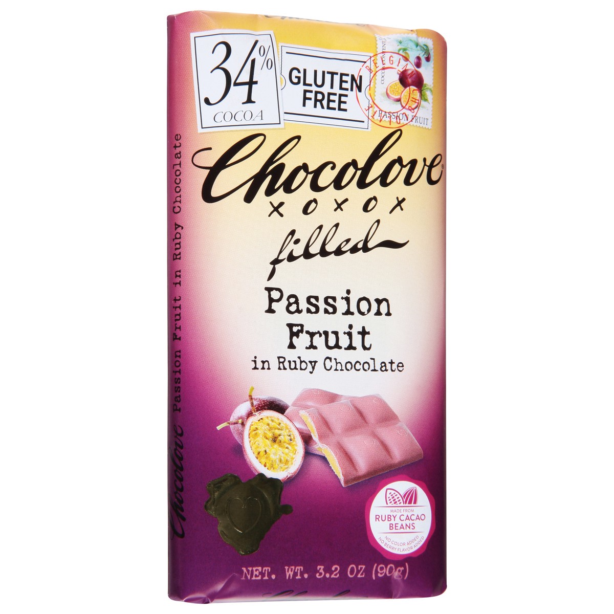 slide 6 of 9, Chocolove 34% Cocoa Filled Passion Fruit Ruby Chocolate 3.2 oz, 3.2 oz