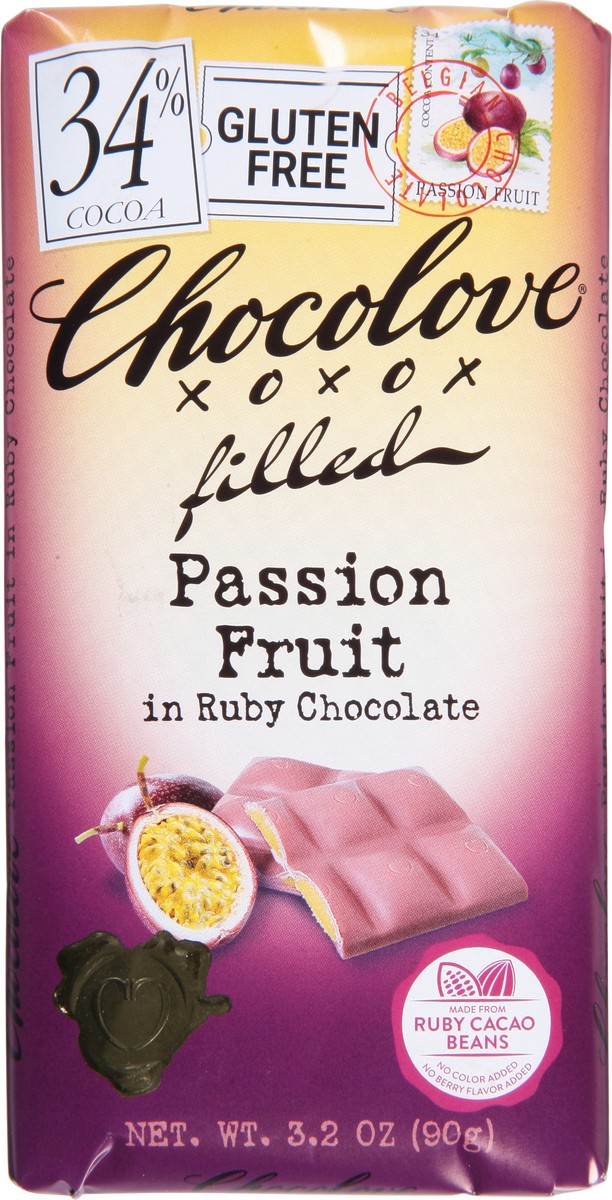 slide 4 of 9, Chocolove 34% Cocoa Filled Passion Fruit Ruby Chocolate 3.2 oz, 3.2 oz