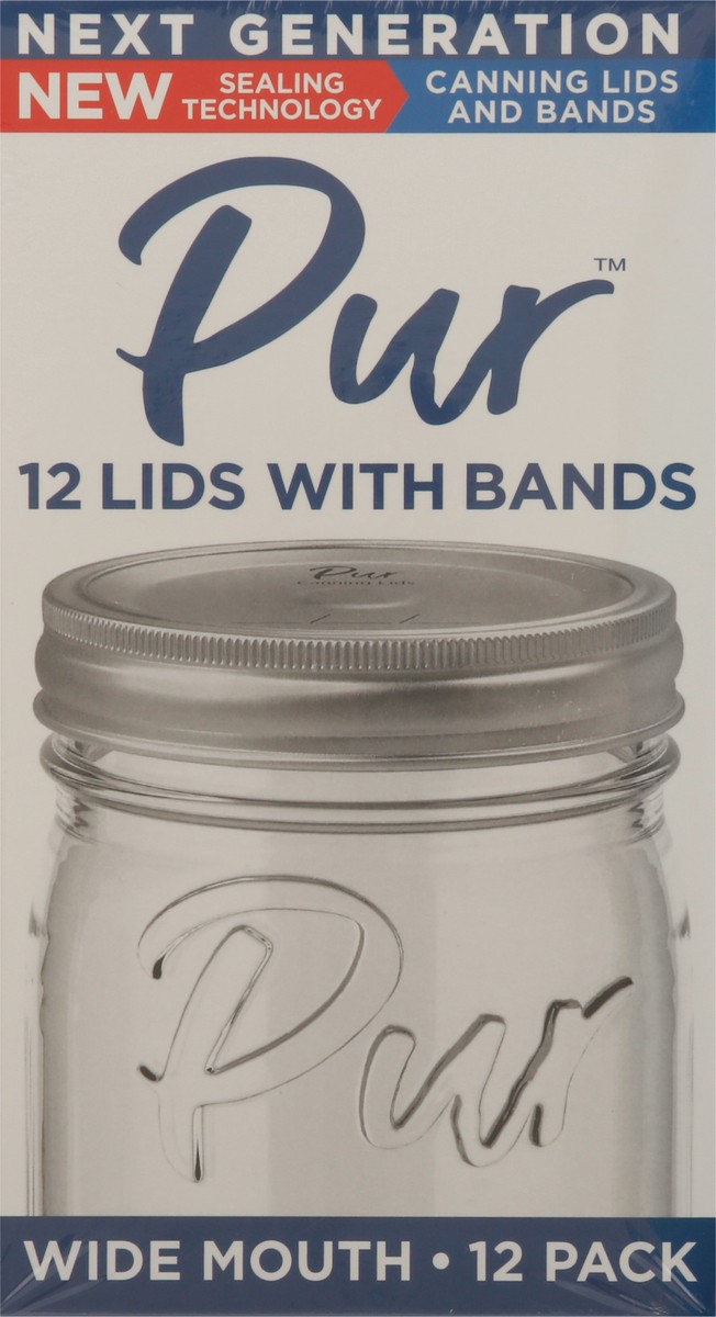 slide 8 of 11, PUR 12 Pack Wide Mouth Canning Lids and Bands 12 Pack 12 ea, 12 ct