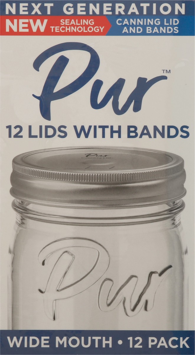 slide 5 of 11, PUR 12 Pack Wide Mouth Canning Lids and Bands 12 Pack 12 ea, 12 ct