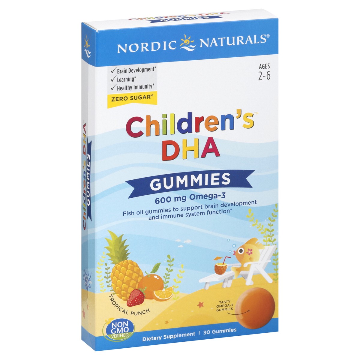 slide 6 of 9, Nordic Naturals Children's Gummies Tropical Punch DHA 30 ea, 30 ct