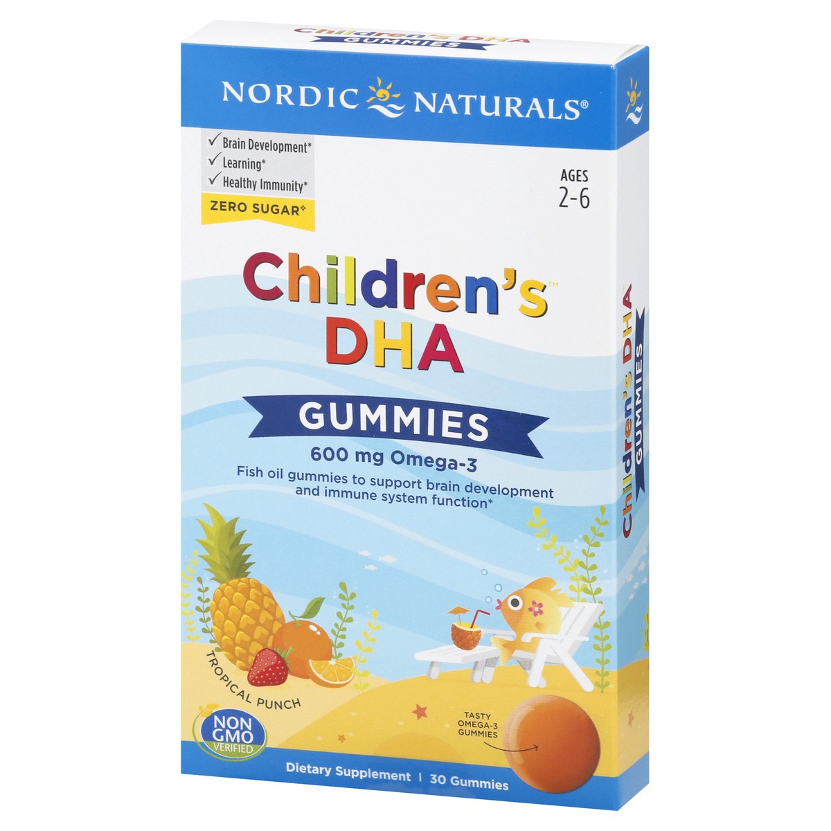 slide 7 of 9, Nordic Naturals Children's Gummies Tropical Punch DHA 30 ea, 30 ct