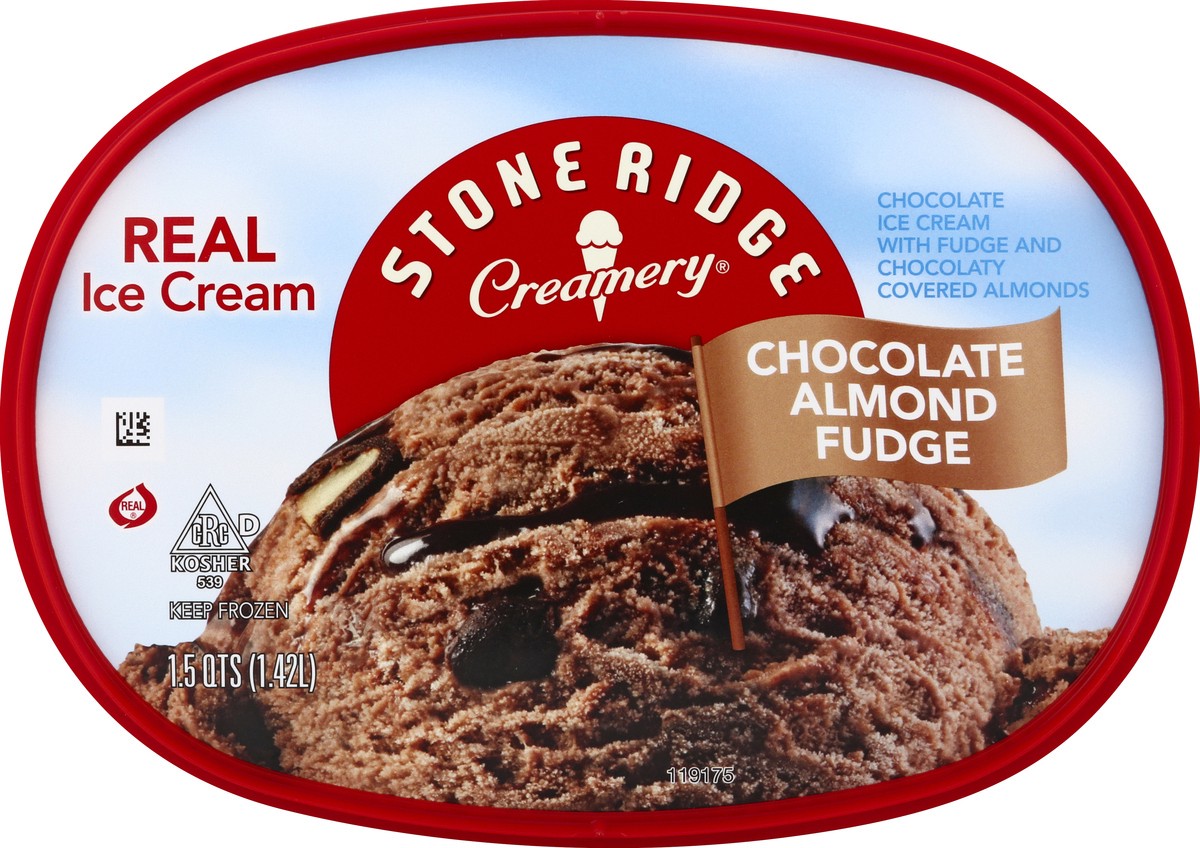 slide 6 of 7, Stone Ridge Creamery Almond Fudge Chocolate Ice Cream, 48 fl oz