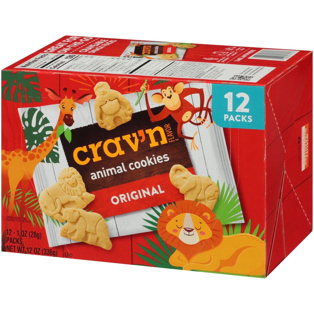 slide 7 of 9, Crav'n Flavor Original Animal Cookies, 12 oz