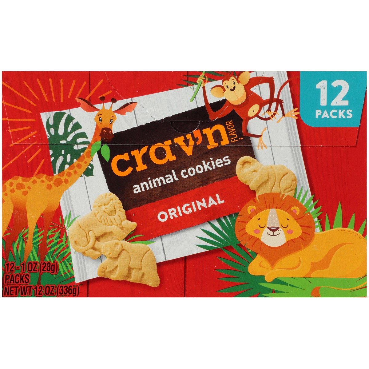 slide 9 of 9, Crav'n Flavor Original Animal Cookies, 12 oz