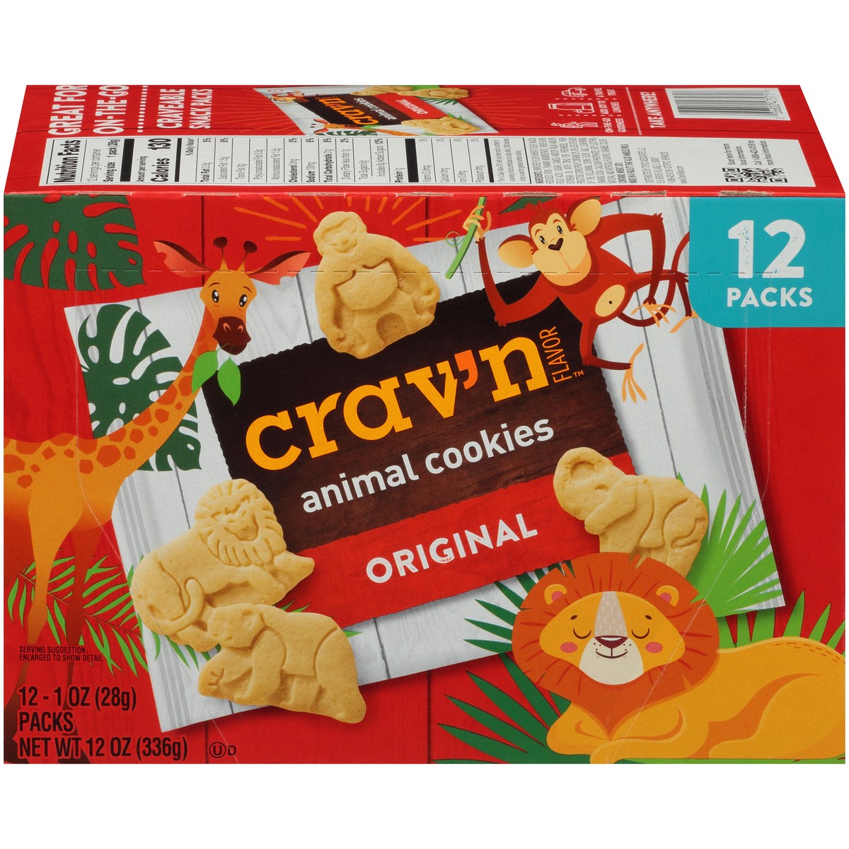 slide 1 of 9, Crav'n Flavor Original Animal Cookies, 12 oz