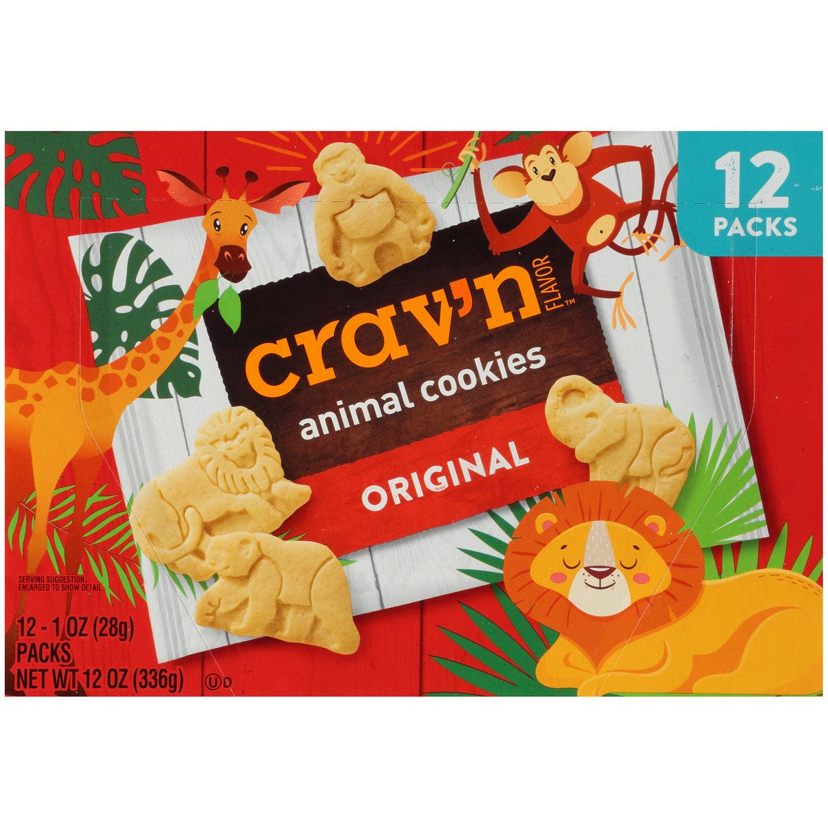 slide 5 of 9, Crav'n Flavor Original Animal Cookies, 12 oz