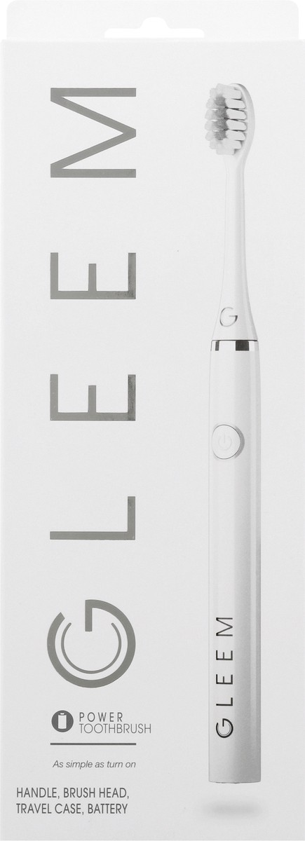 slide 6 of 9, GLEEM Electric Toothbrush, White, 1 ct