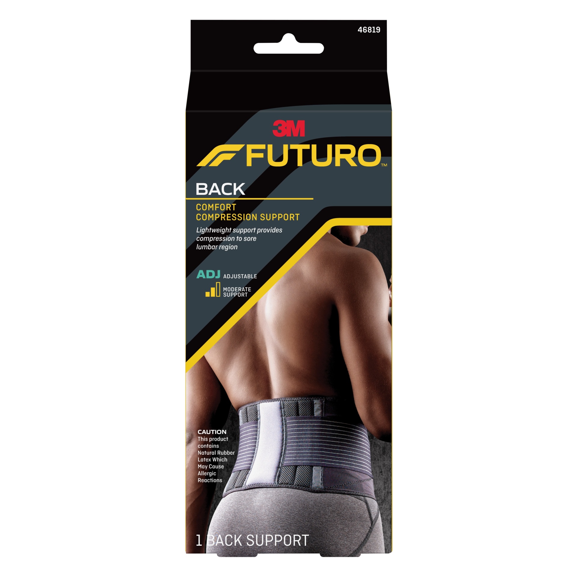 slide 1 of 1, Futuro Comfort Compression Back Support, Adjustable, 1 ct