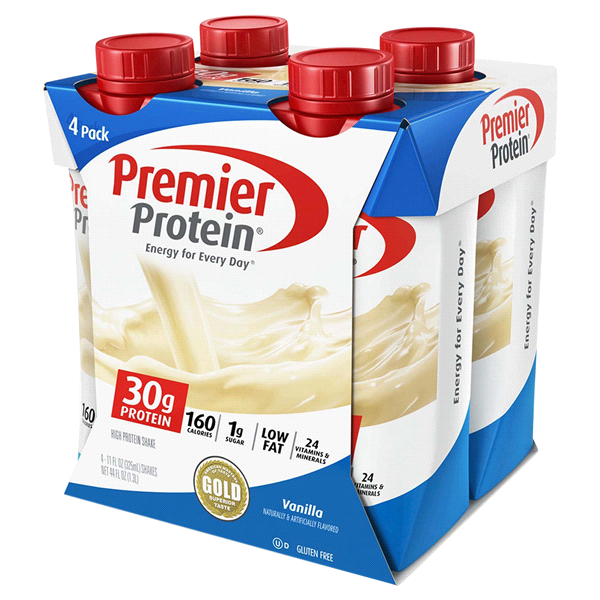 slide 1 of 1, Premier Protein Vanilla Shake, 4 ct