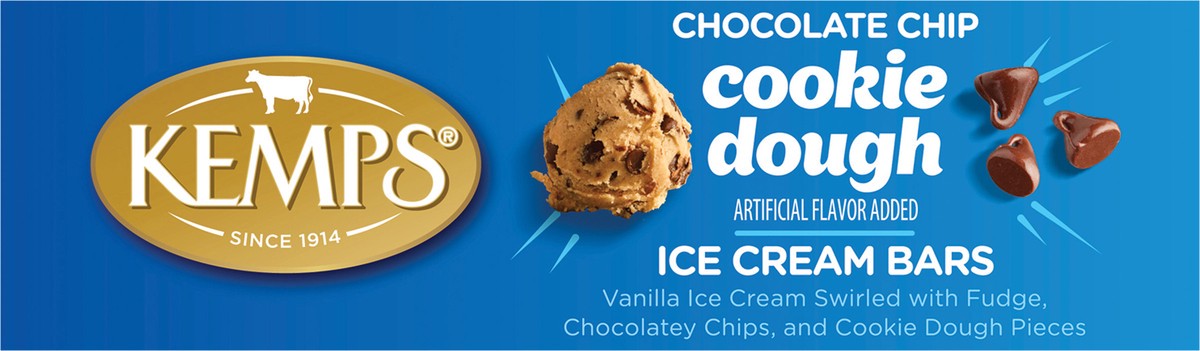 slide 3 of 14, Kemps Chocolate Chip Cookie Dough Ice Cream Bars, 
