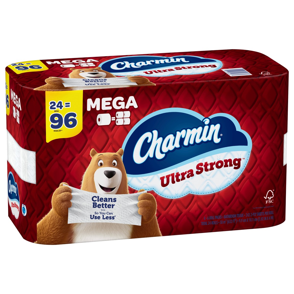 slide 2 of 5, Charmin Ultra Strong Mega Roll Toilet Paper Tissue, 24 ct