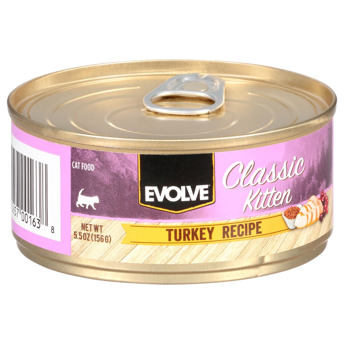 slide 4 of 9, Evolve Classic Kitten Turkey Recipe Cat Food 5.5 oz, 5.5 oz