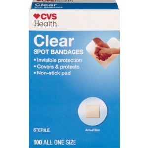 slide 1 of 1, CVS Health Clear Bandages, Spot, 100 ct