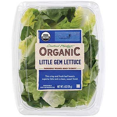 slide 1 of 1, Central Market Organic Little Gem Lettuce, 6 oz