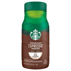 Starbucks Espresso Beverage, Chilled, Espresso Americano