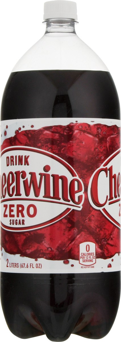 slide 9 of 9, Cheerwine Zero Sugar Soda - 2 liter, 2 liter