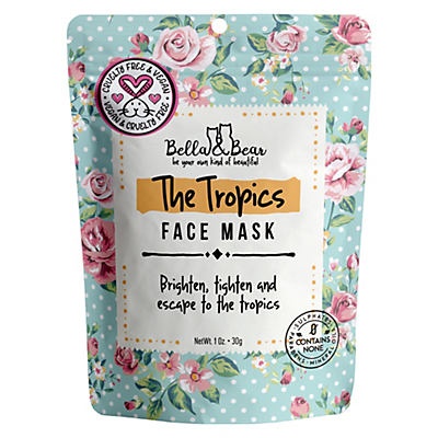 slide 1 of 1, Bella & Bear The Tropics Face Mask, 1 ct