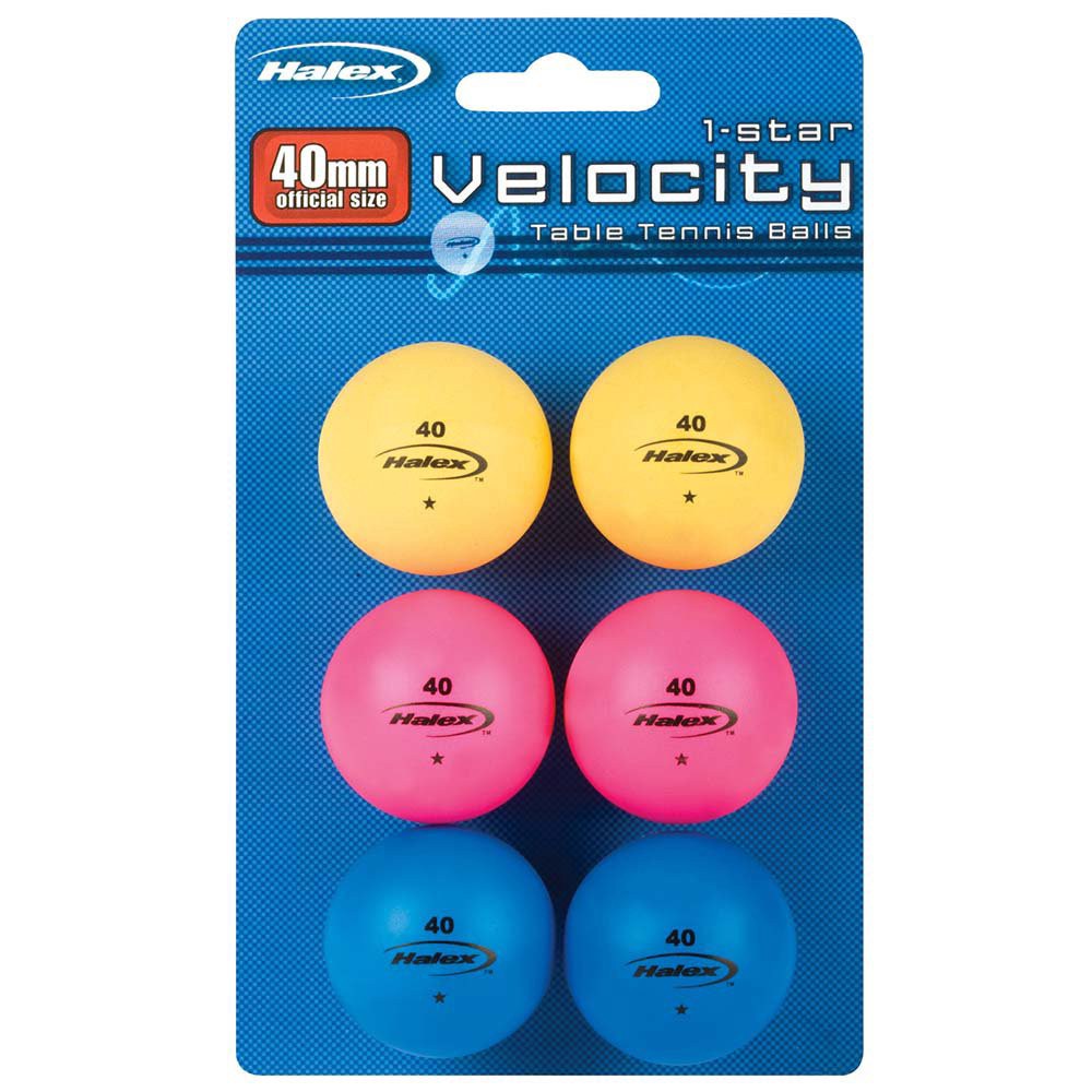 slide 1 of 1, Halex Multi Color Table Tennis Balls 6 CT, 6 ct