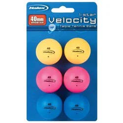 Halex Multi Color Table Tennis Balls 6 CT