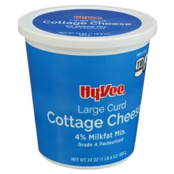 Hy-vee 4% Large Curd Cottage Cheese - 24 oz