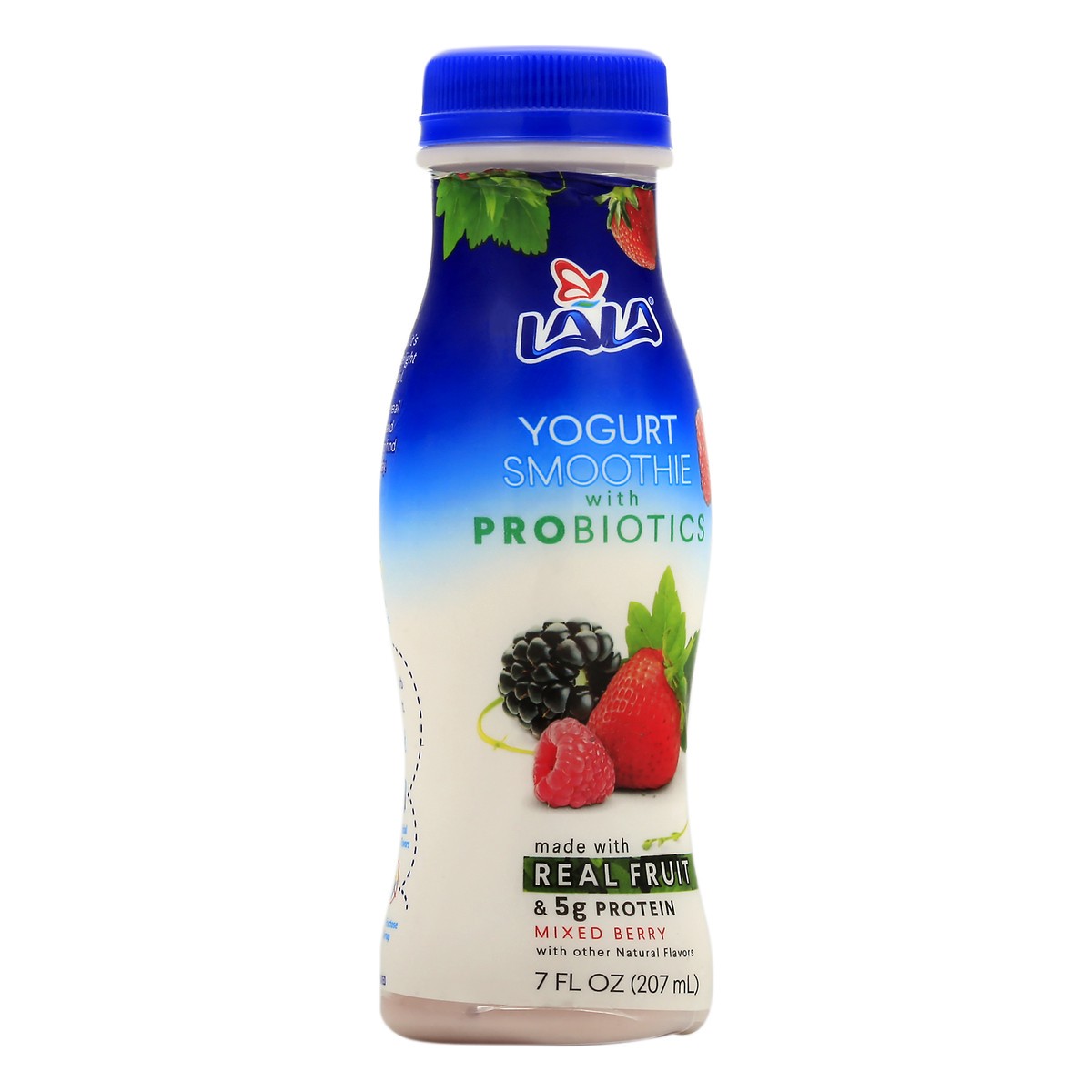 slide 4 of 11, LALA Mixed Berry Yogurt Smoothie With Probiotics, 7 fl oz