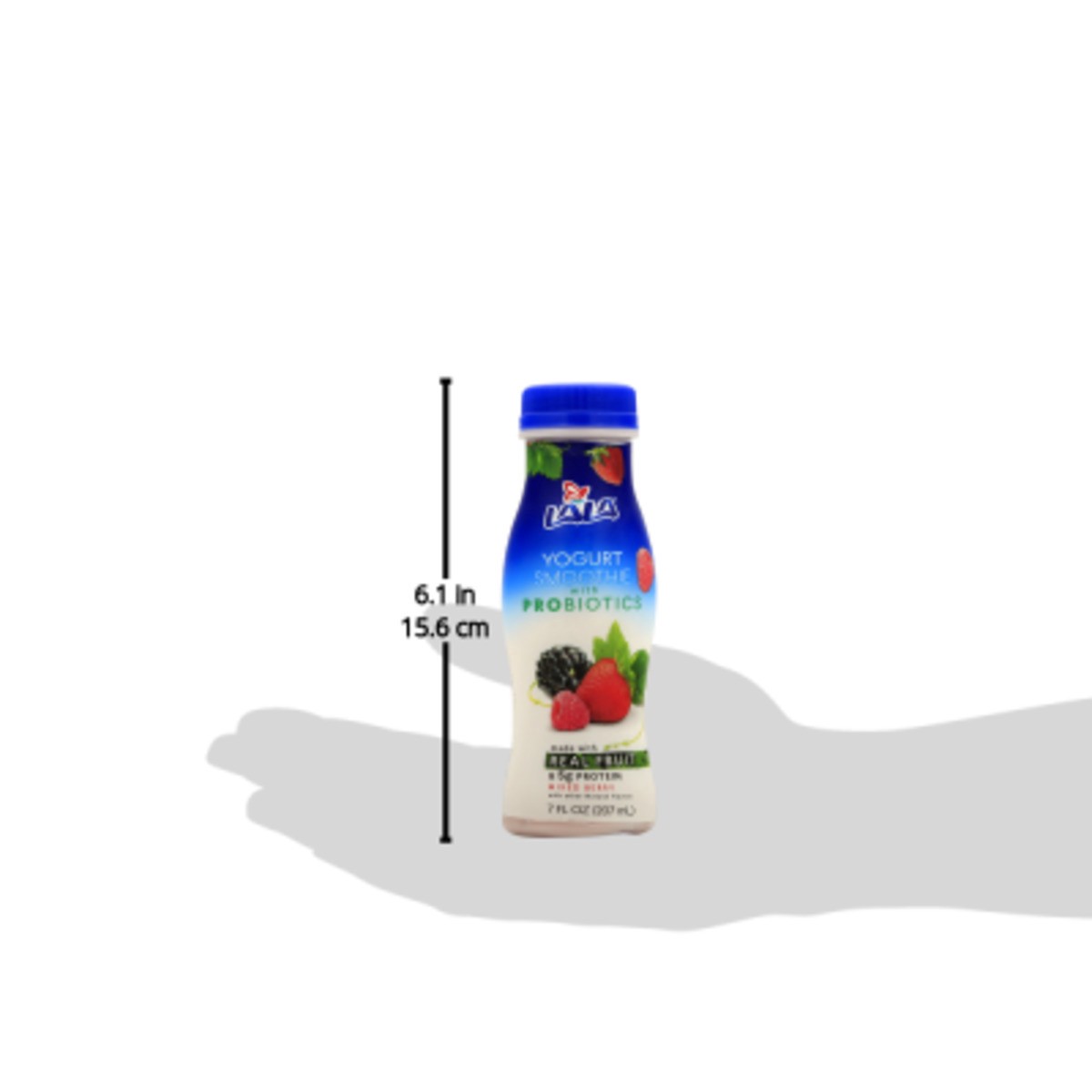 slide 2 of 11, LALA Mixed Berry Yogurt Smoothie With Probiotics, 7 fl oz