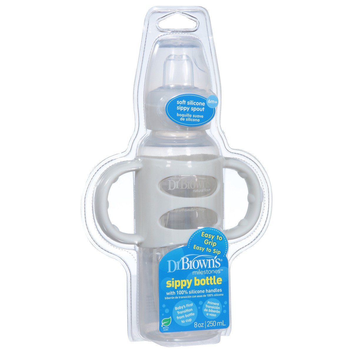 slide 3 of 9, Dr. Brown's Milestones 6m+ 8 Oz Sippy Spout Bottle 1 Each, 1 ct