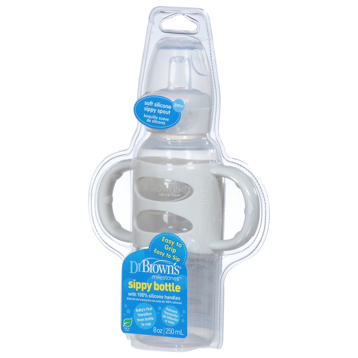 slide 6 of 9, Dr. Brown's Milestones 6m+ 8 Oz Sippy Spout Bottle 1 Each, 1 ct