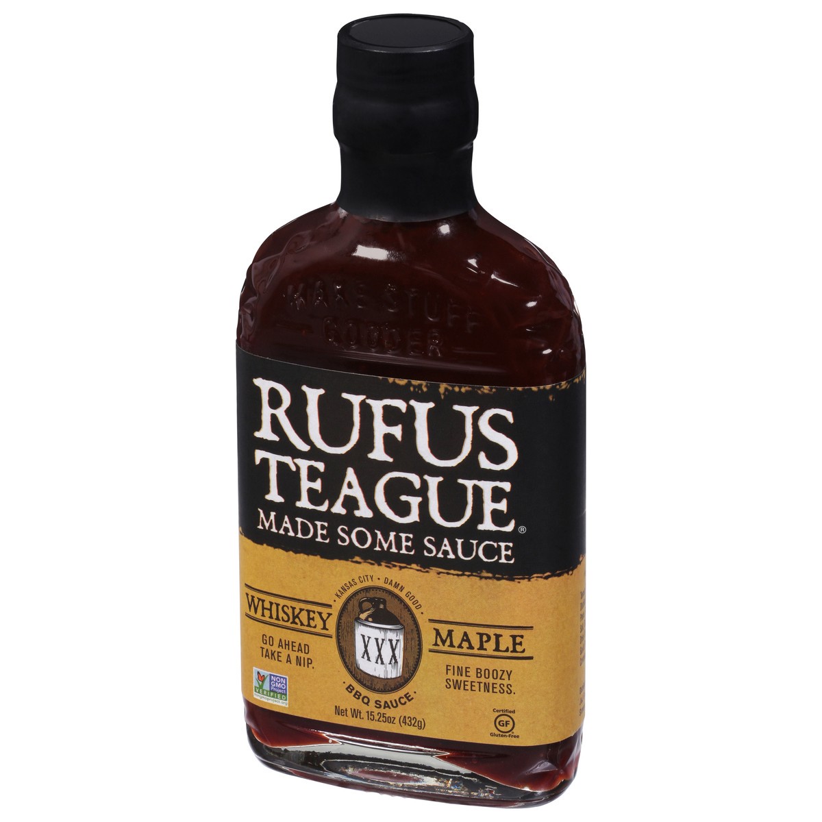 slide 2 of 9, Rufus Teague Whiskey Maple BBQ, 16 oz