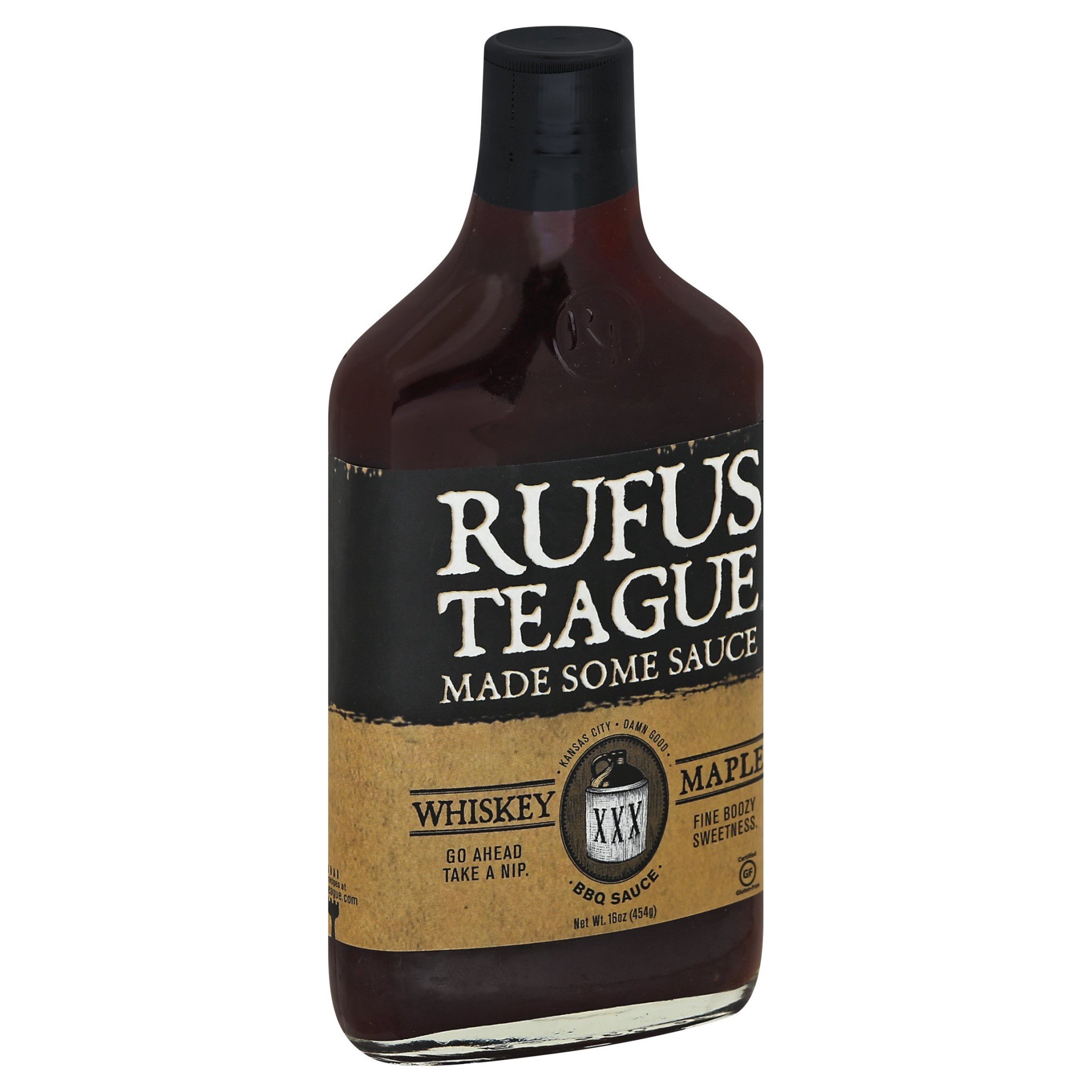 slide 1 of 9, Rufus Teague Whiskey Maple BBQ, 16 oz