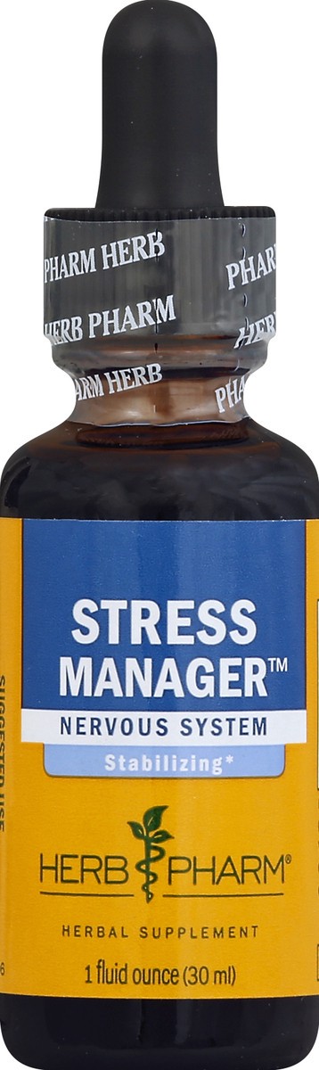 slide 1 of 3, Herb Pharm Stress Manager 1 oz, 1 oz