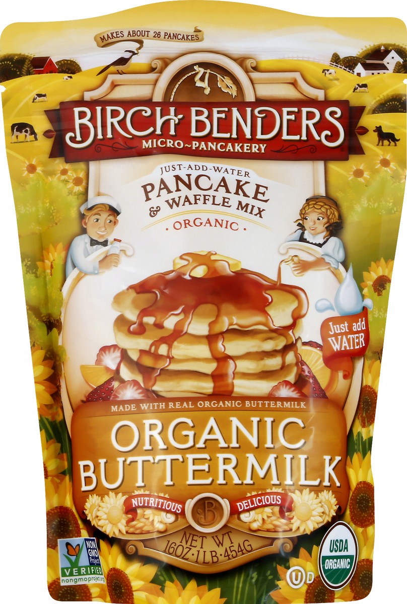 slide 8 of 10, Birch Benders Organic Buttermilk Pancake & Waffle Mix, 16oz, 16 oz