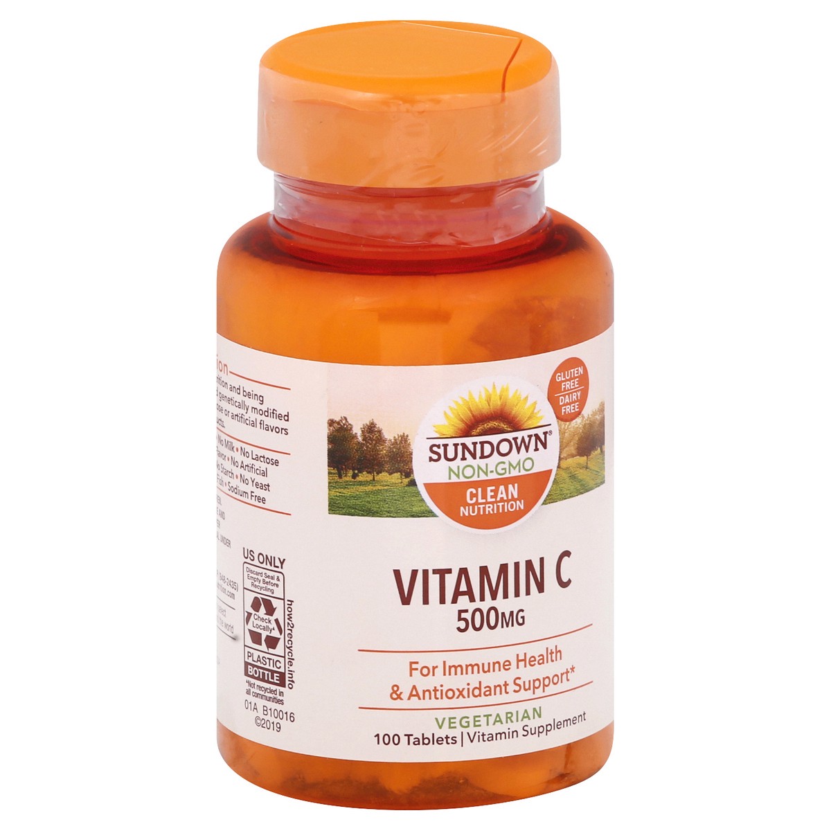 slide 3 of 9, Sundown Clean Nutrition 500 mg Tablets Vitamin C 100 ea, 100 ct