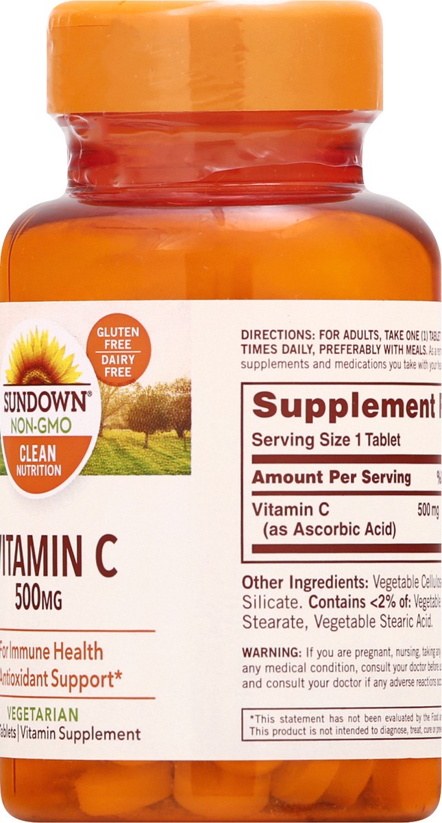 slide 2 of 9, Sundown Clean Nutrition 500 mg Tablets Vitamin C 100 ea, 100 ct