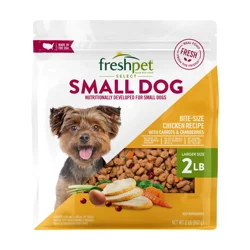 Freshpet Healthy & Natural Grain Free Small Dogs/Breeds Dog Food, Fresh Chicken Recipe, 2lb