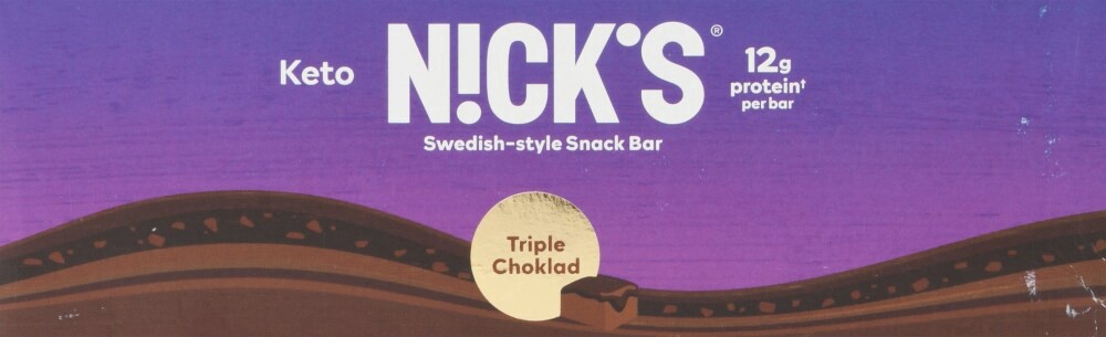 slide 4 of 4, Nick's Triple Choklad Keto Energy Bars, 12 ct; 21.12 oz