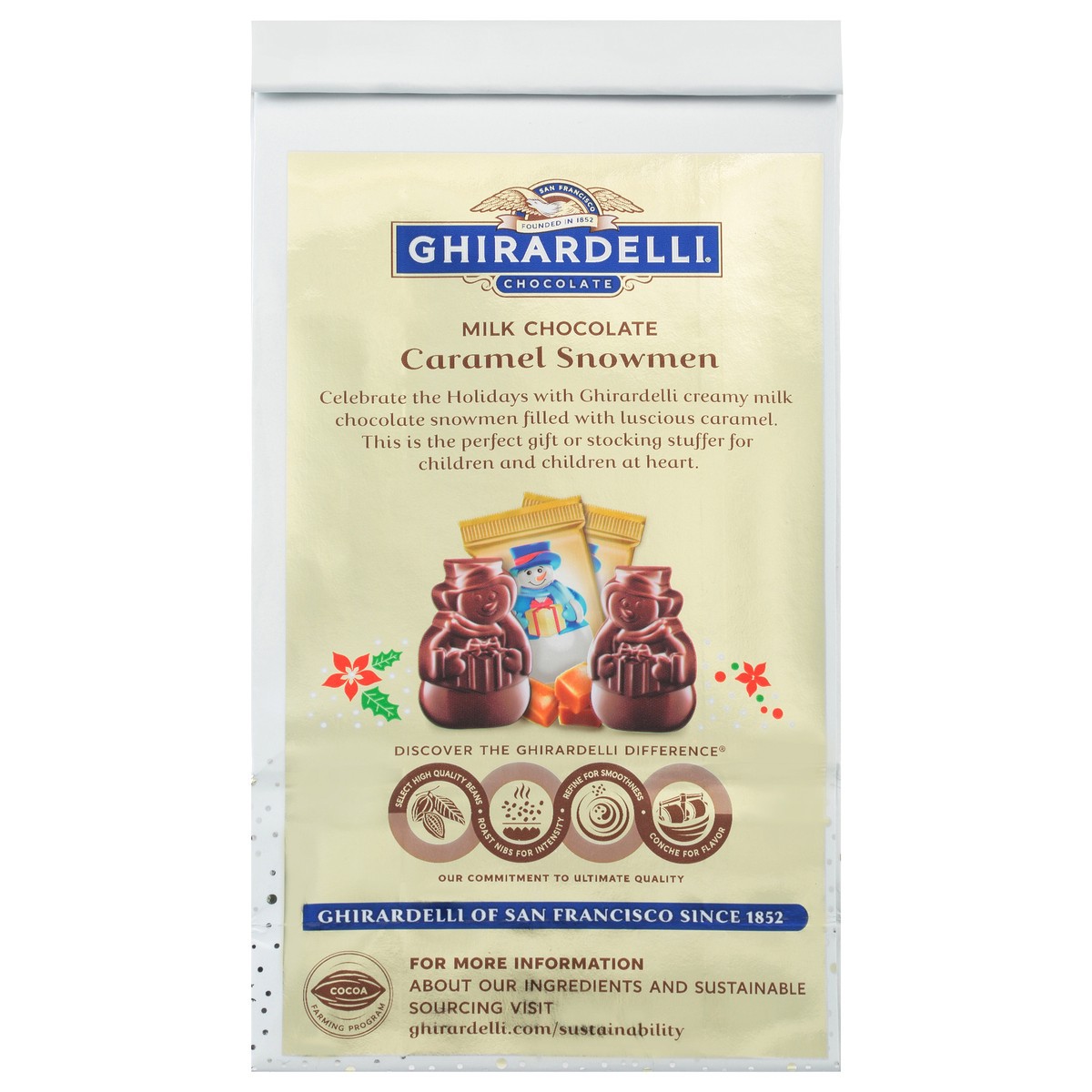 slide 2 of 12, Ghirardelli Milk Chocolate Caramel Snowmen, 4.2 oz