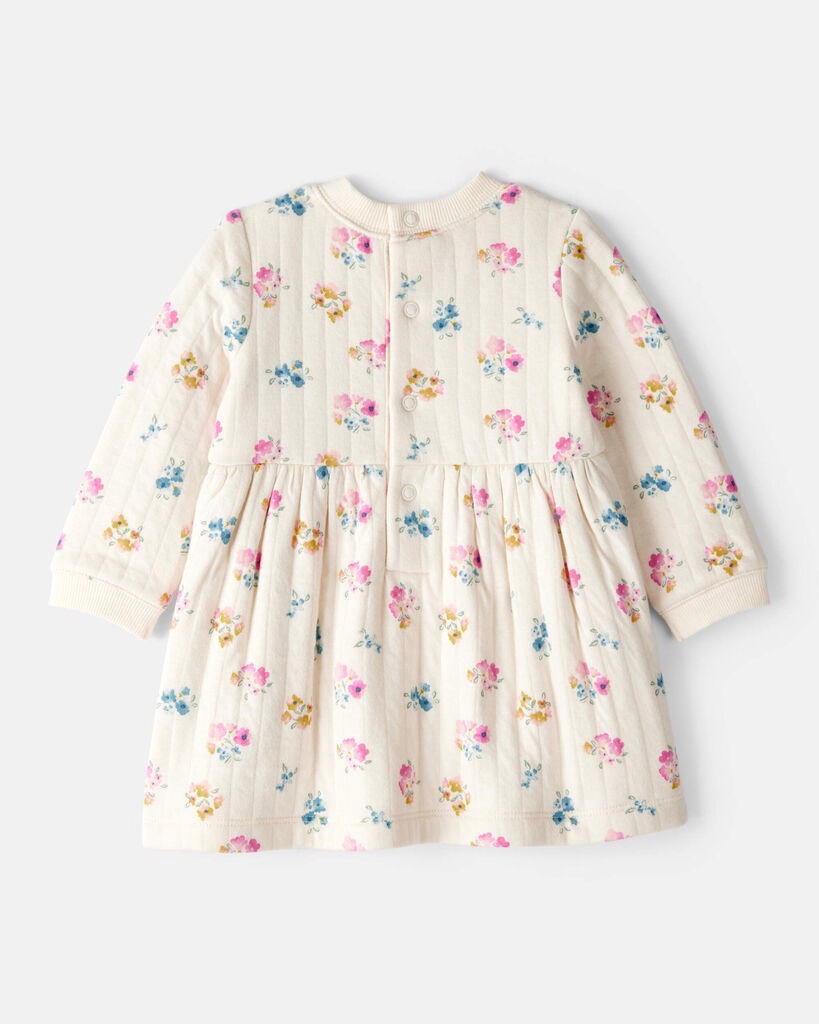 slide 2 of 4, Carter's Carters Baby Girl Floral Dress - Ivory Ivory NB, 1 ct