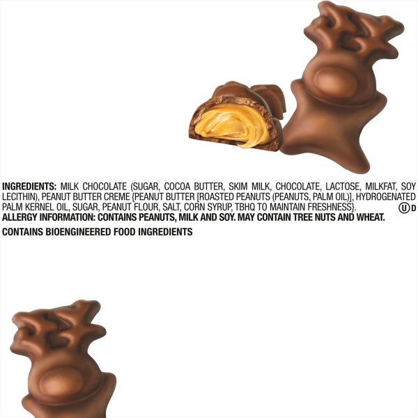 slide 15 of 29, DOVE Milk Chocolate Peanut Butter Reindeer Christmas Candy Bars, 2 Ct, 2.2 Oz Pack, 2.2 oz