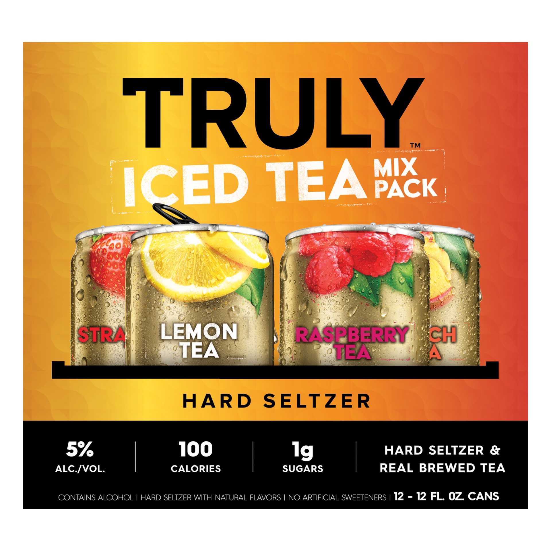 slide 6 of 6, TRULY Hard Seltzer Iced Tea Variety Pack, Spiked & Sparkling Water, 12 ct; 12 oz