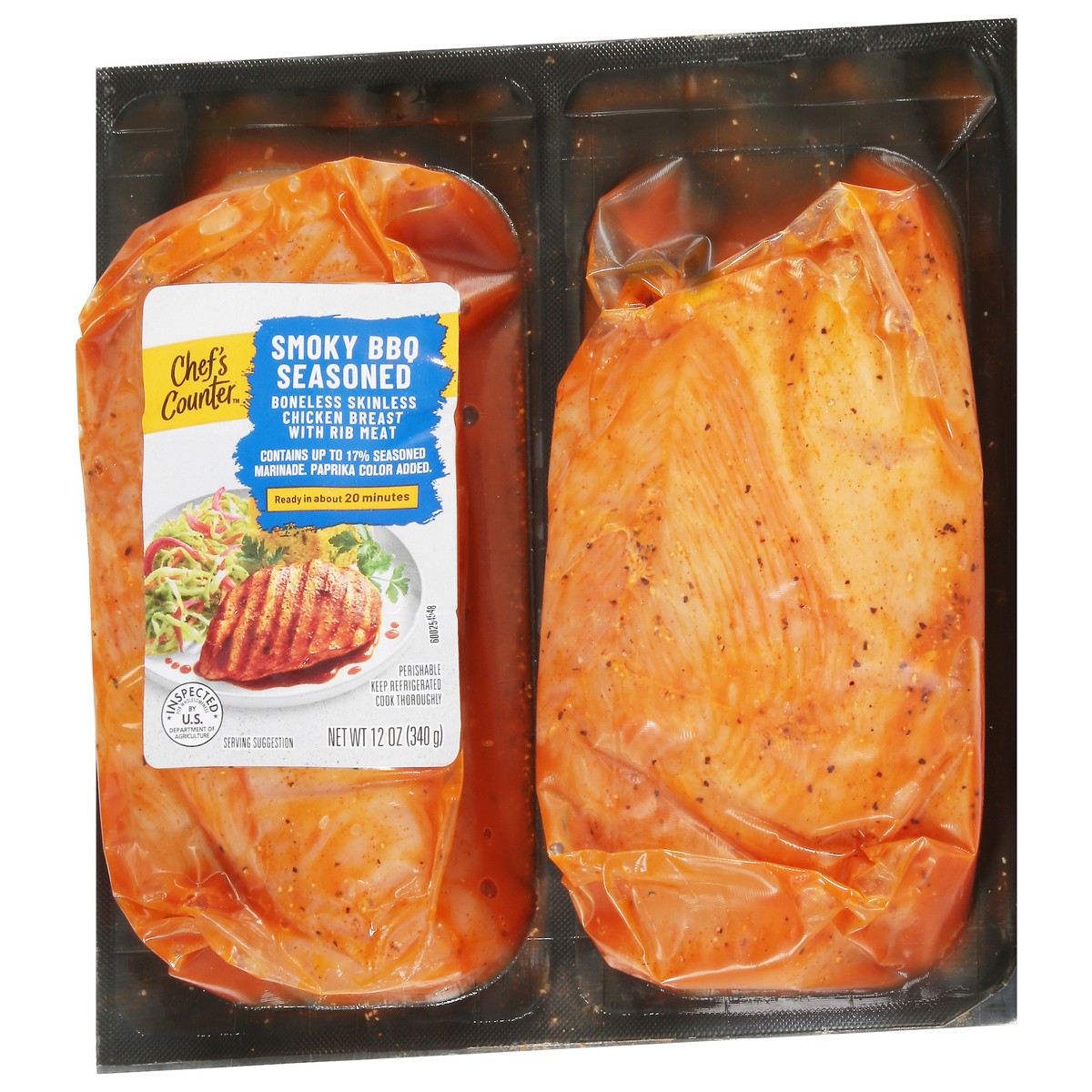 slide 4 of 4, Chefs Counter Chicken Smokey Bbq Seasoned 12 Oz - 12 OZ, 12 oz