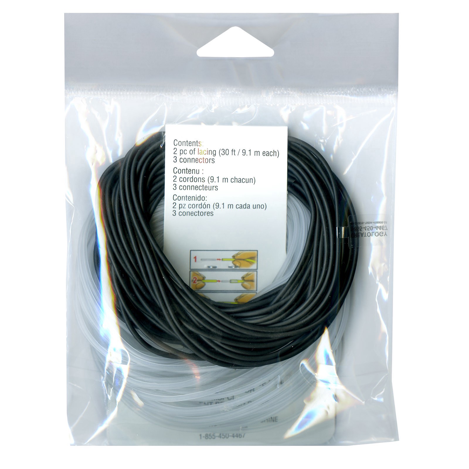 slide 4 of 4, Black & Frost Pony Bead Lacing By Creatology, includes 5 ct