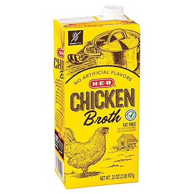 slide 1 of 1, H-E-B Select Ingredients Chicken Broth, 32 oz