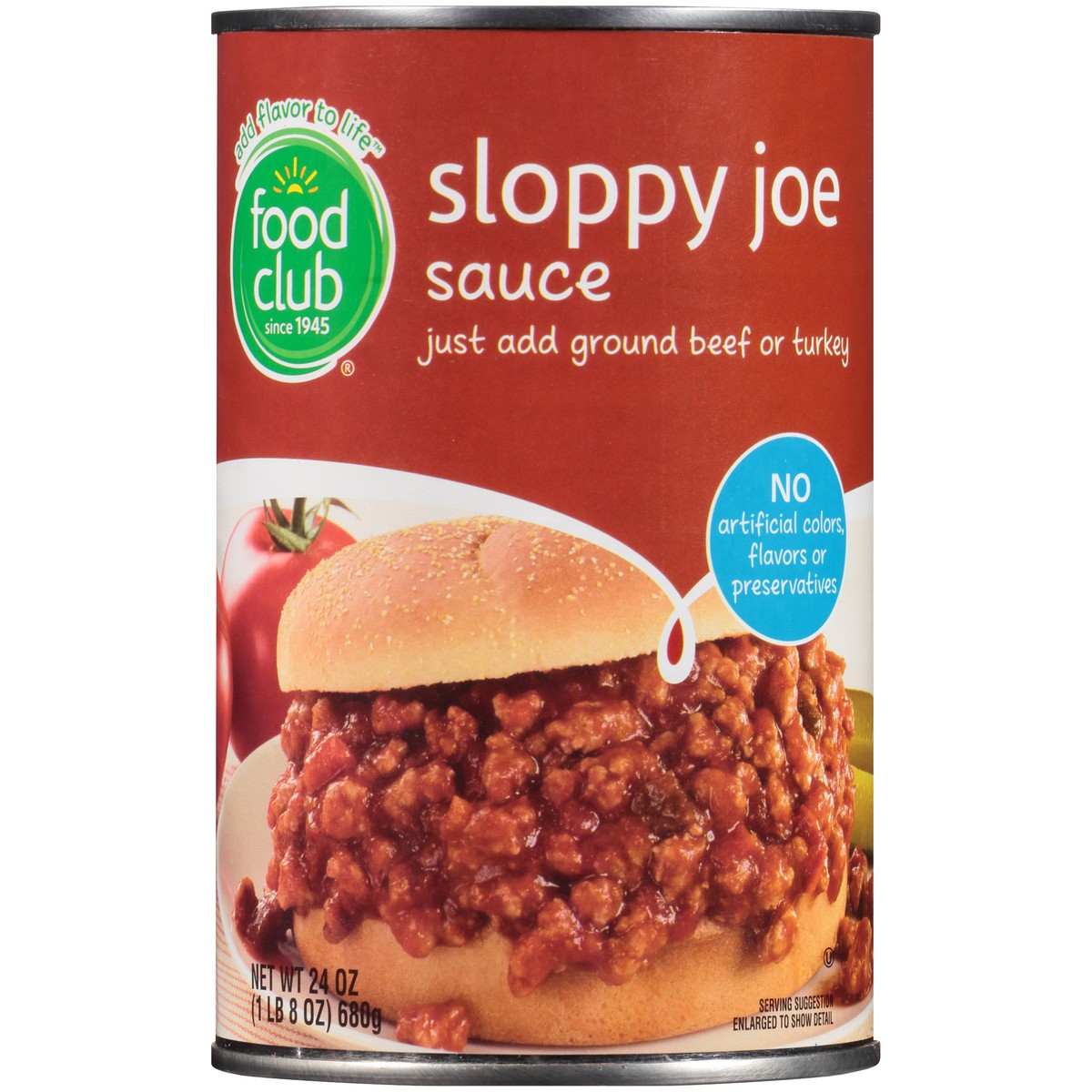 slide 9 of 10, Food Club Sloppy Joe Sauce, 24 oz