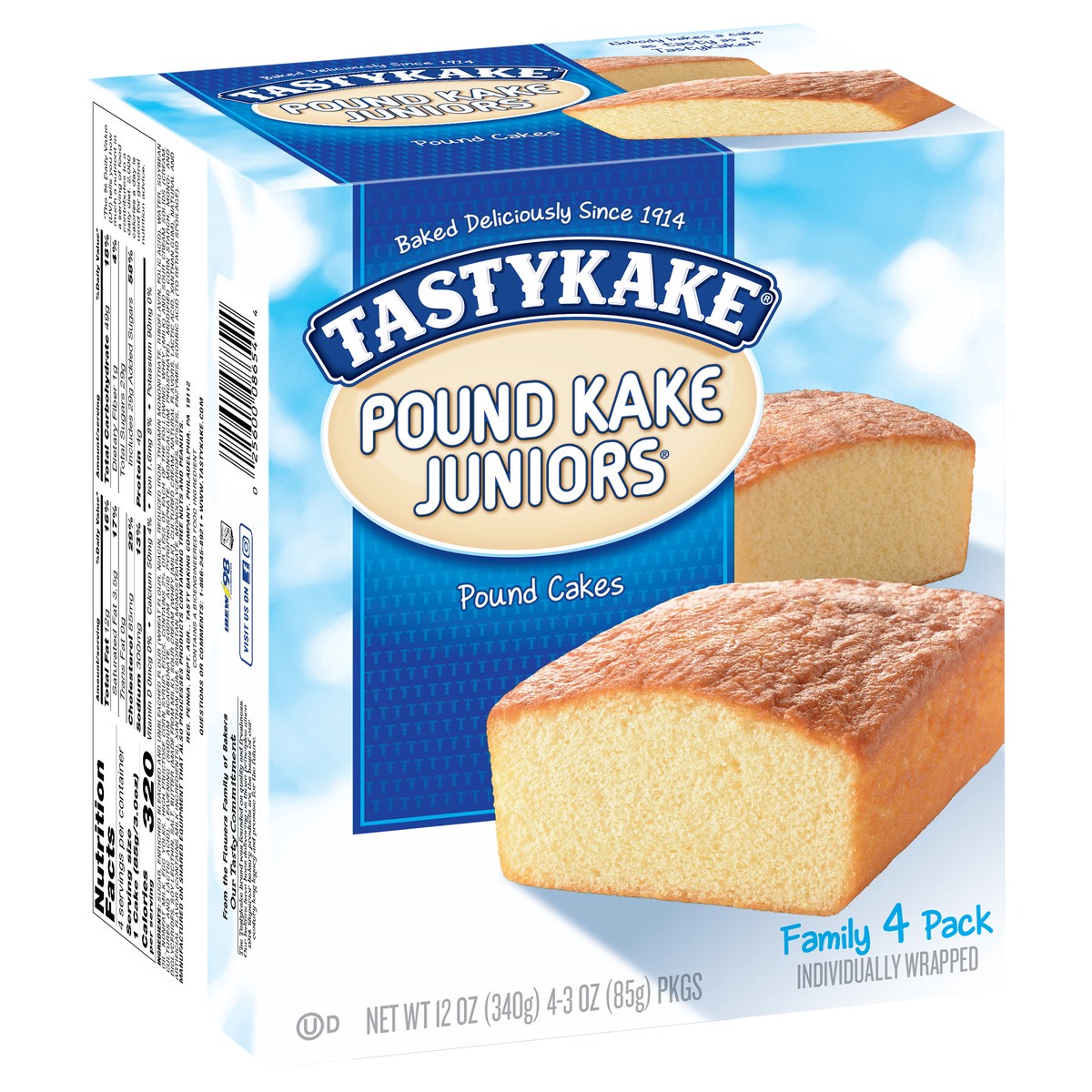 slide 8 of 9, Tastykake Pound Kake Juniors, Pound Cake Snack Cakes, 4 Count, 12 oz, 4 ct