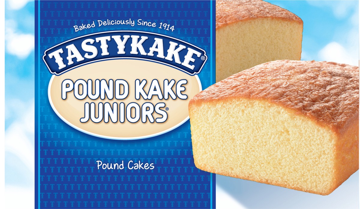 slide 5 of 9, Tastykake Pound Kake Juniors, Pound Cake Snack Cakes, 4 Count, 12 oz, 4 ct