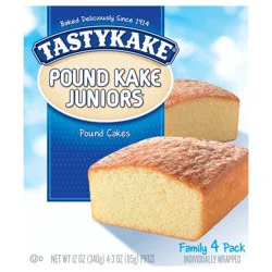 Tastykake Pound Kake Juniors, Pound Cake Snack Cakes- 4 ct